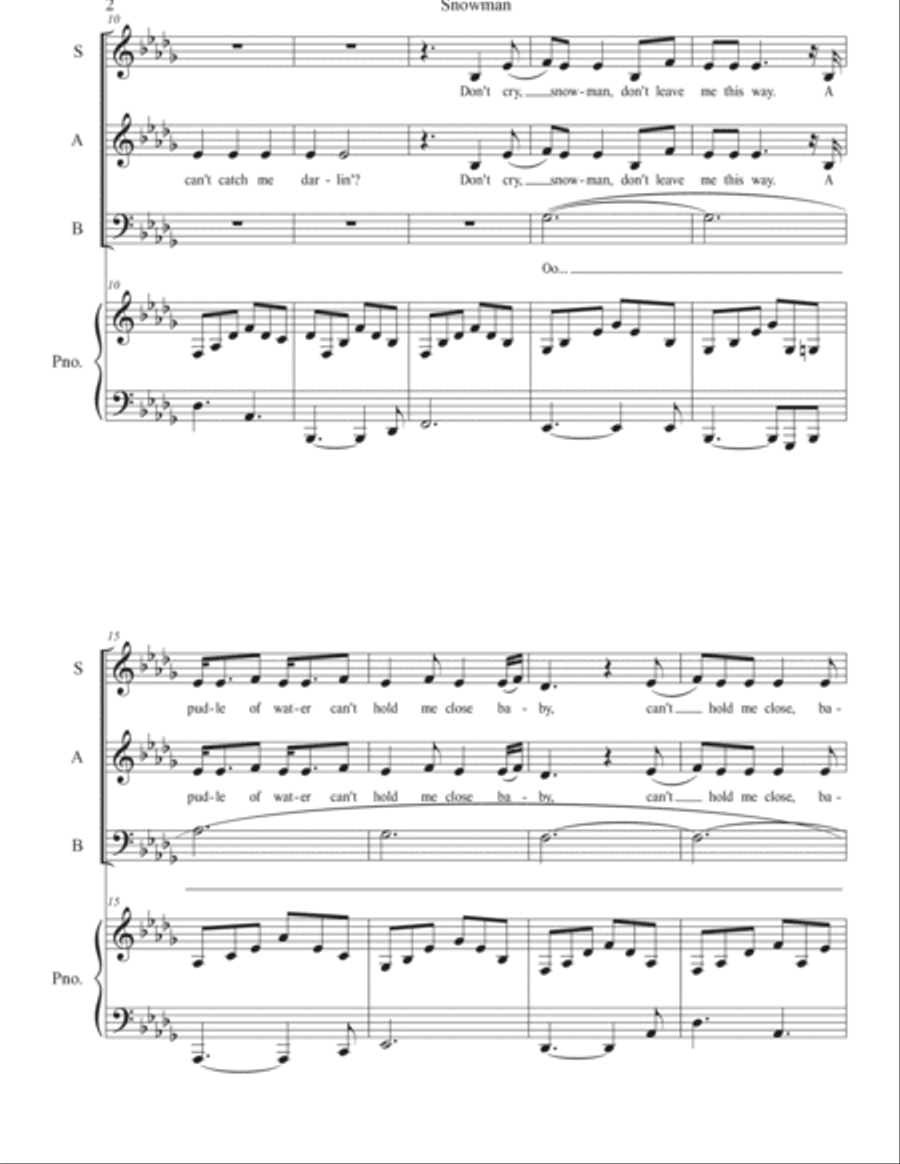 Snowman 3-Part scores gallery preview page 2
