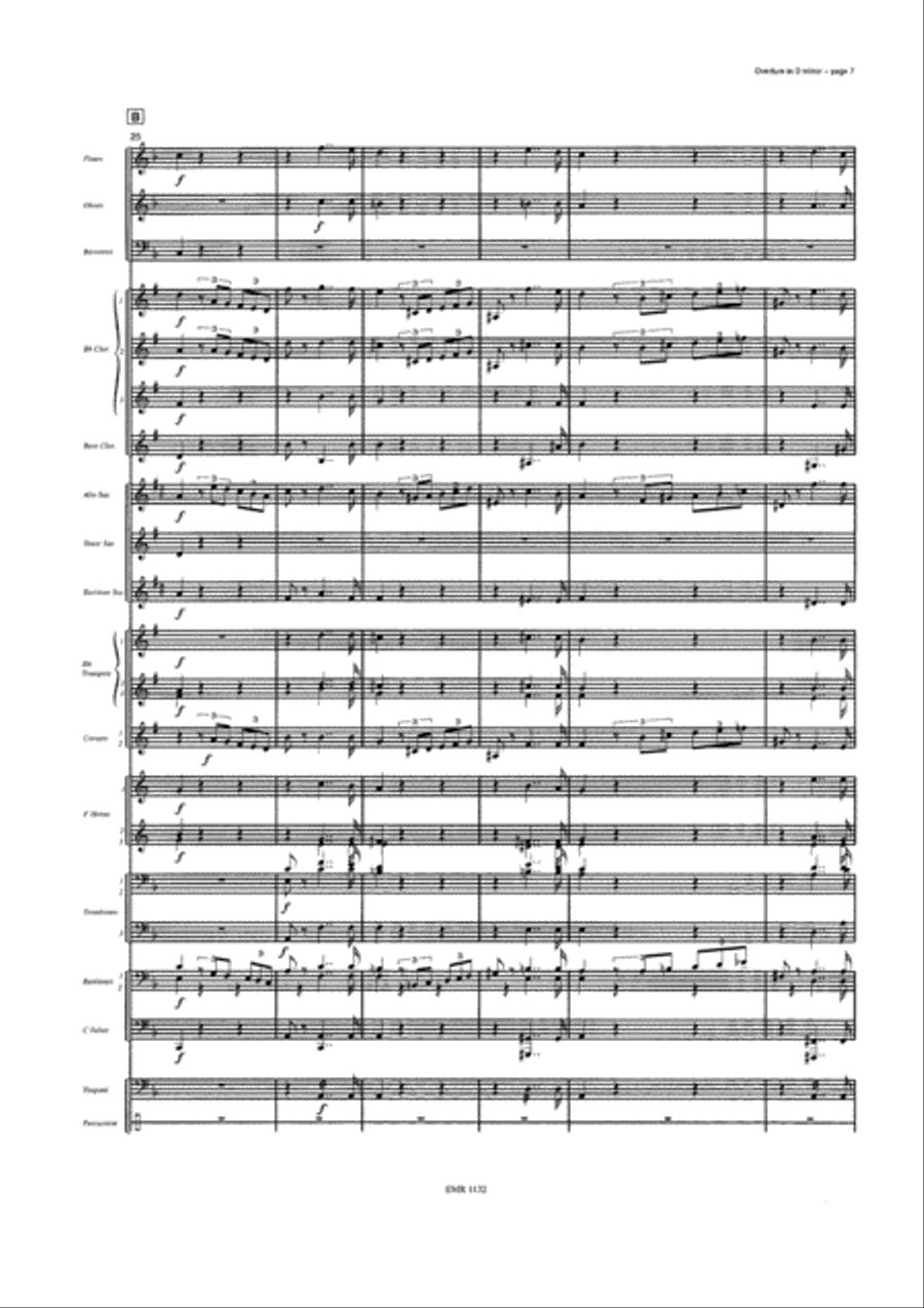 Overture in D minor Concert Band scores gallery preview page 8