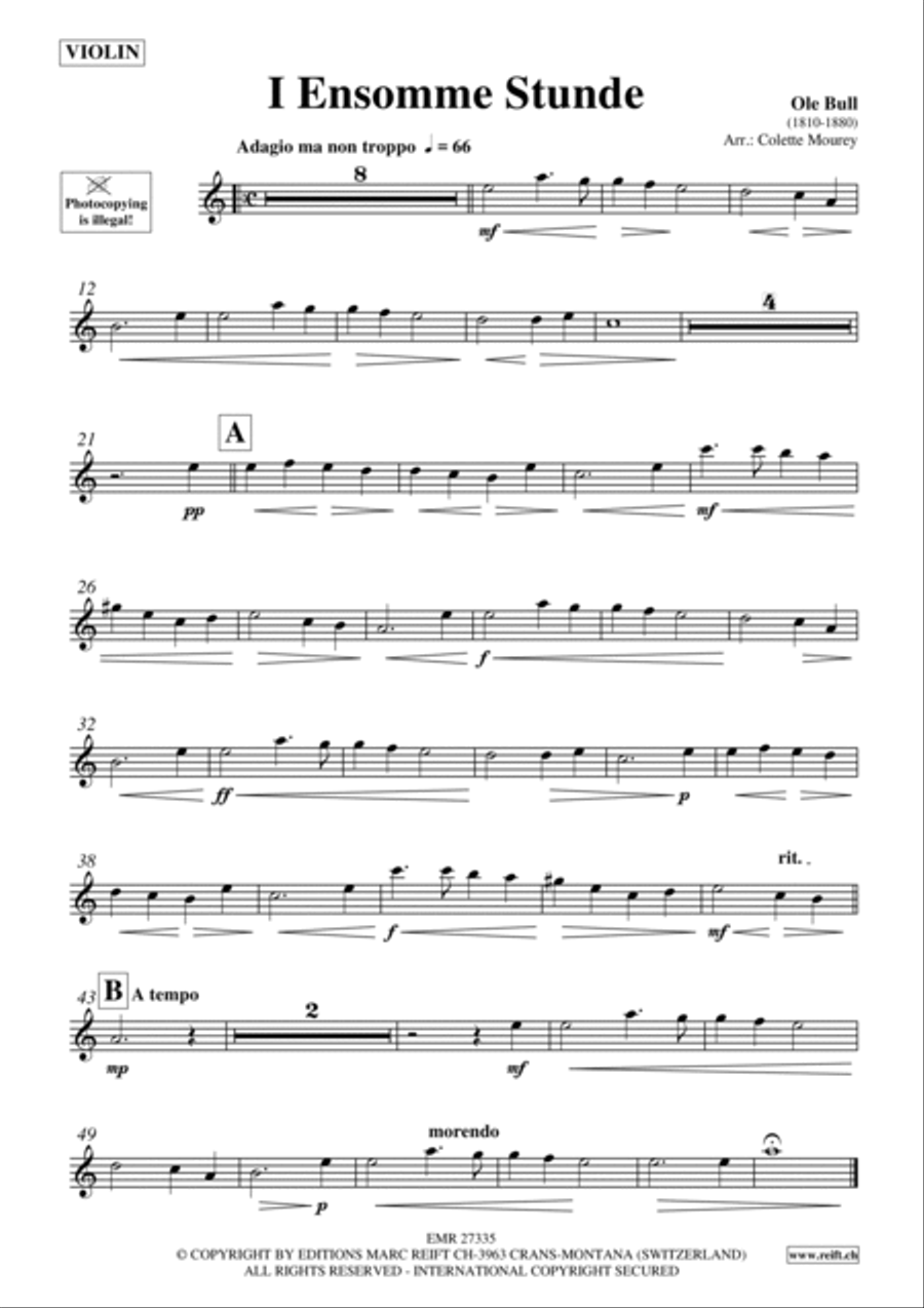 I Ensomme Stunde Violin scores gallery preview page 2