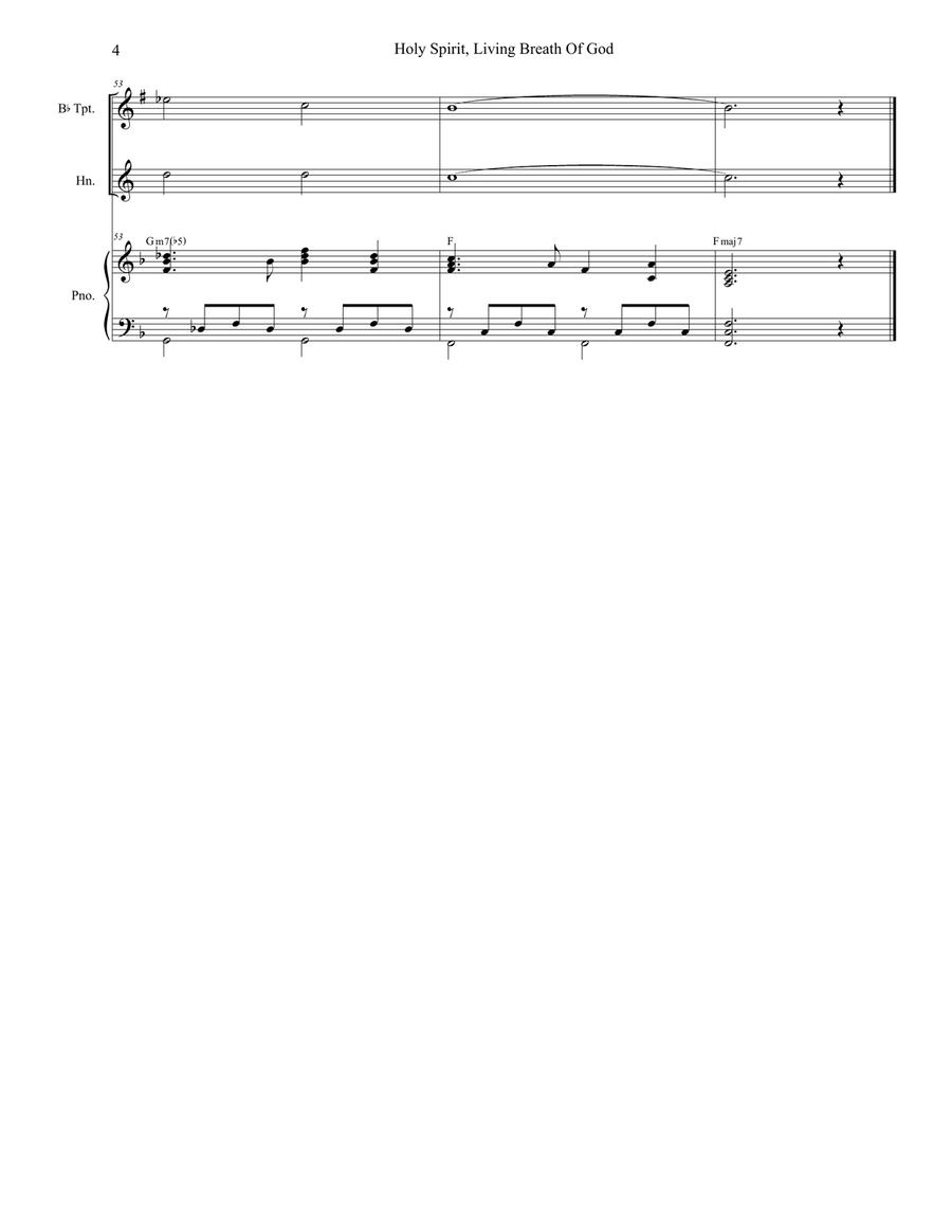Holy Spirit, Living Breath Of God Brass Duet scores gallery preview page 4