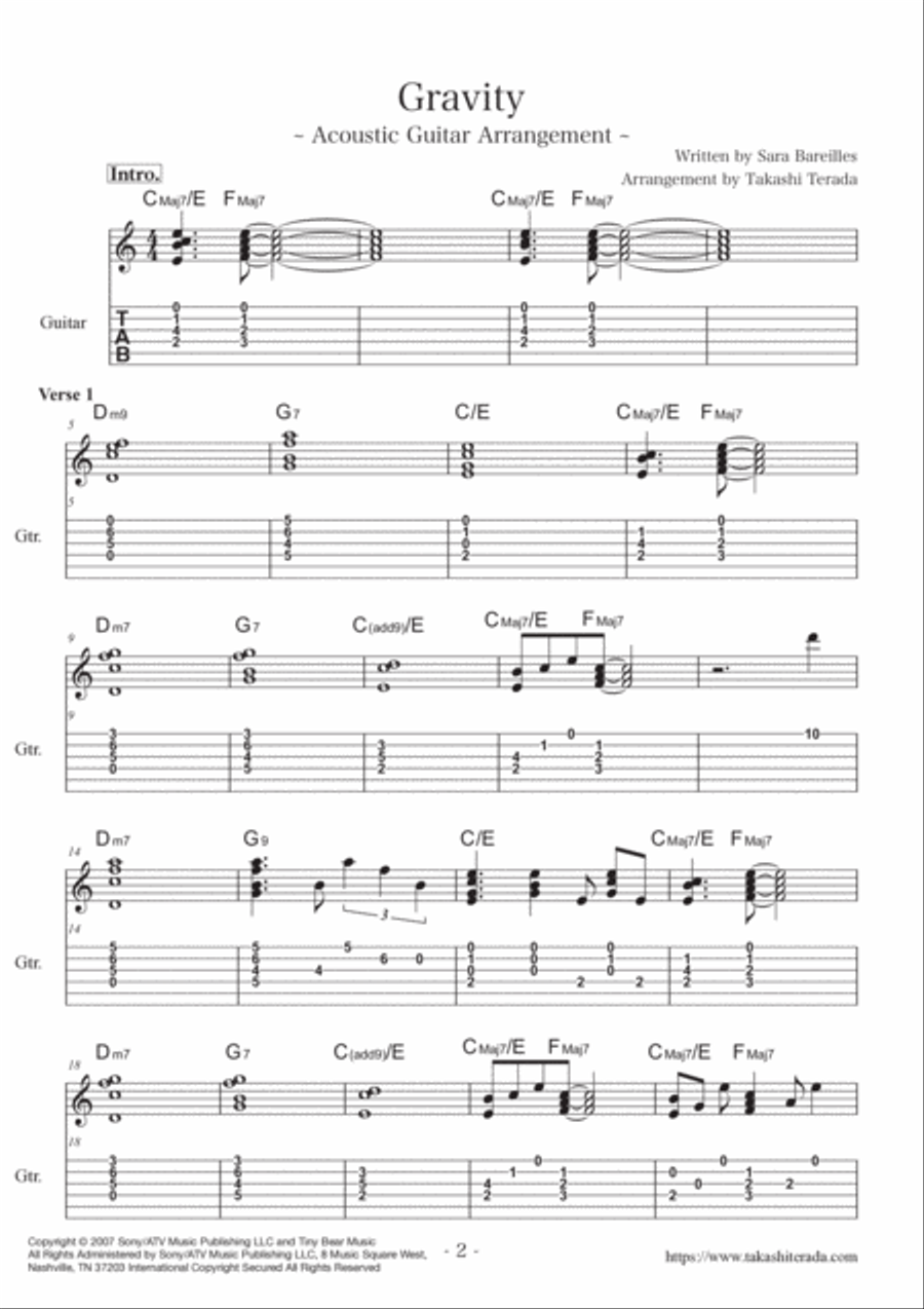 Gravity Electric Guitar scores gallery preview page 2