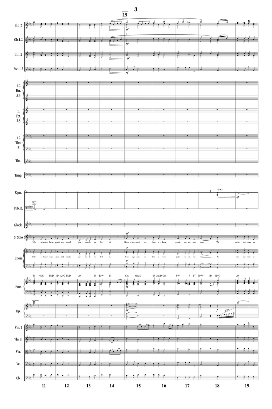 God Bless Us Everyone Full Orchestra scores gallery preview page 3