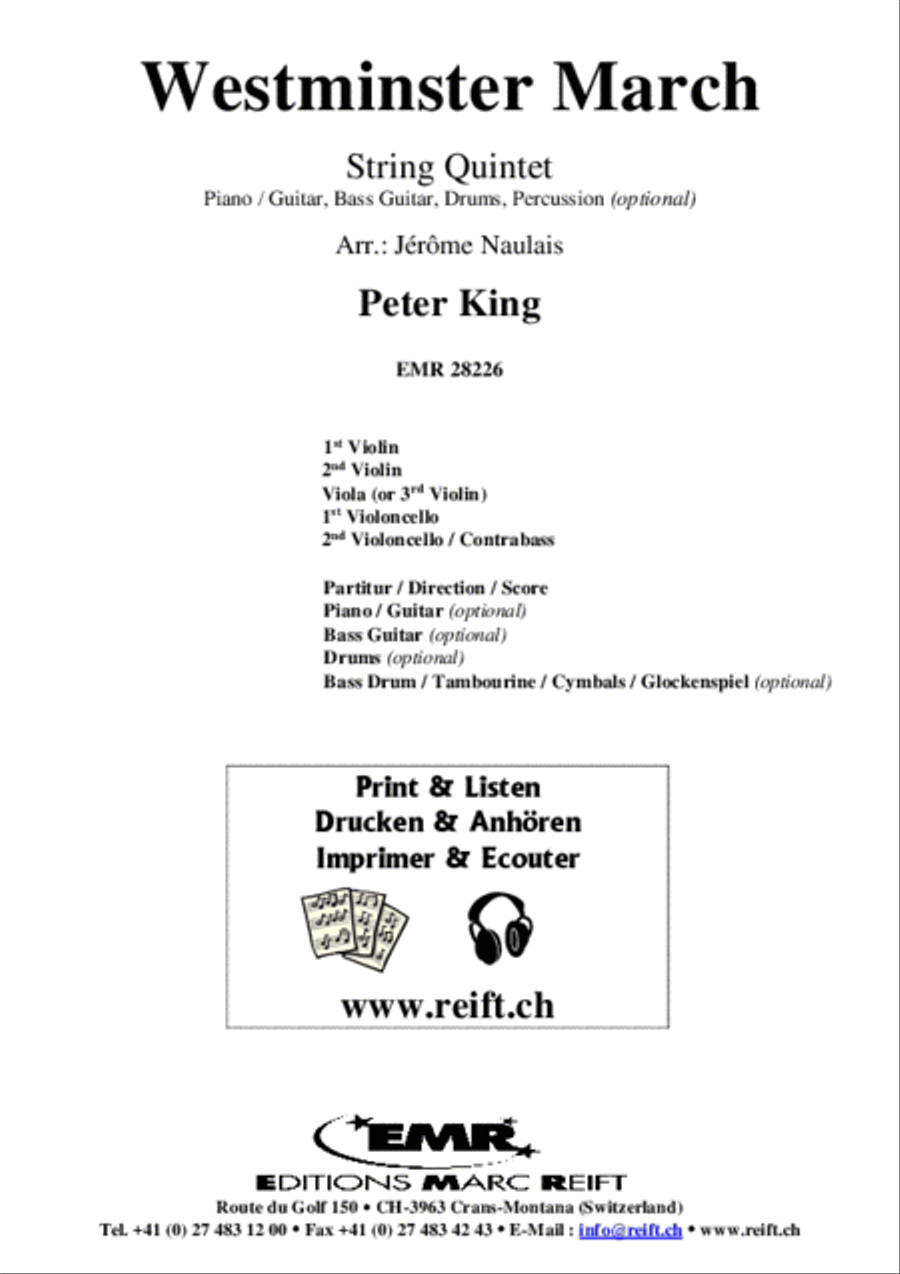 Westminster March String Quintet scores gallery preview page 2