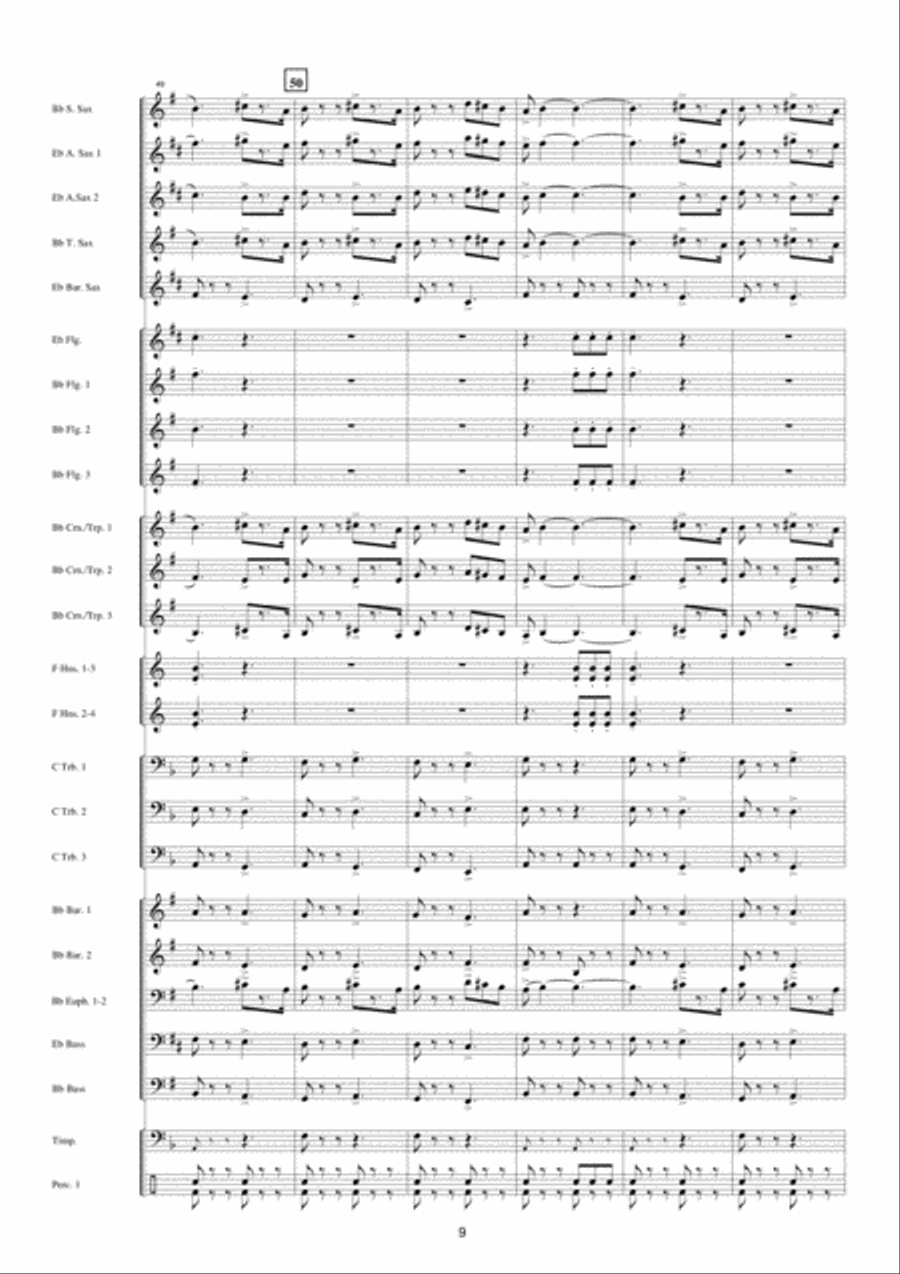 Hail Nero - Triumphal March (From Quo Vadis) Fanfare Band scores gallery preview page 10