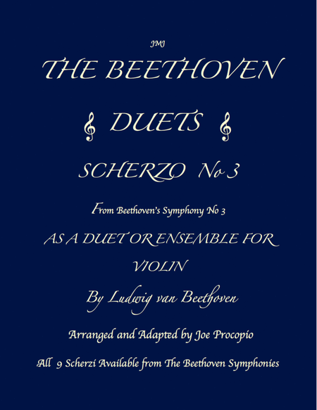 THE BEETHOVEN DUETS FOR VIOLIN SCHERZO NO 3 image number null