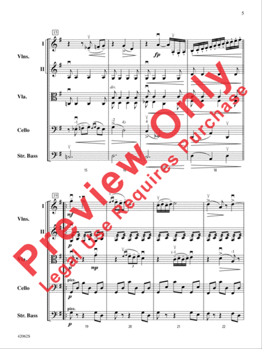 Nocturne (from String Quartet No. 2) String Quartet scores gallery preview page 6