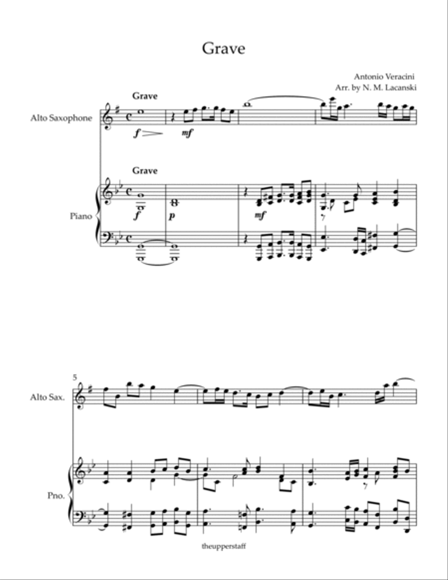 Grave Alto Saxophone scores gallery preview page 2
