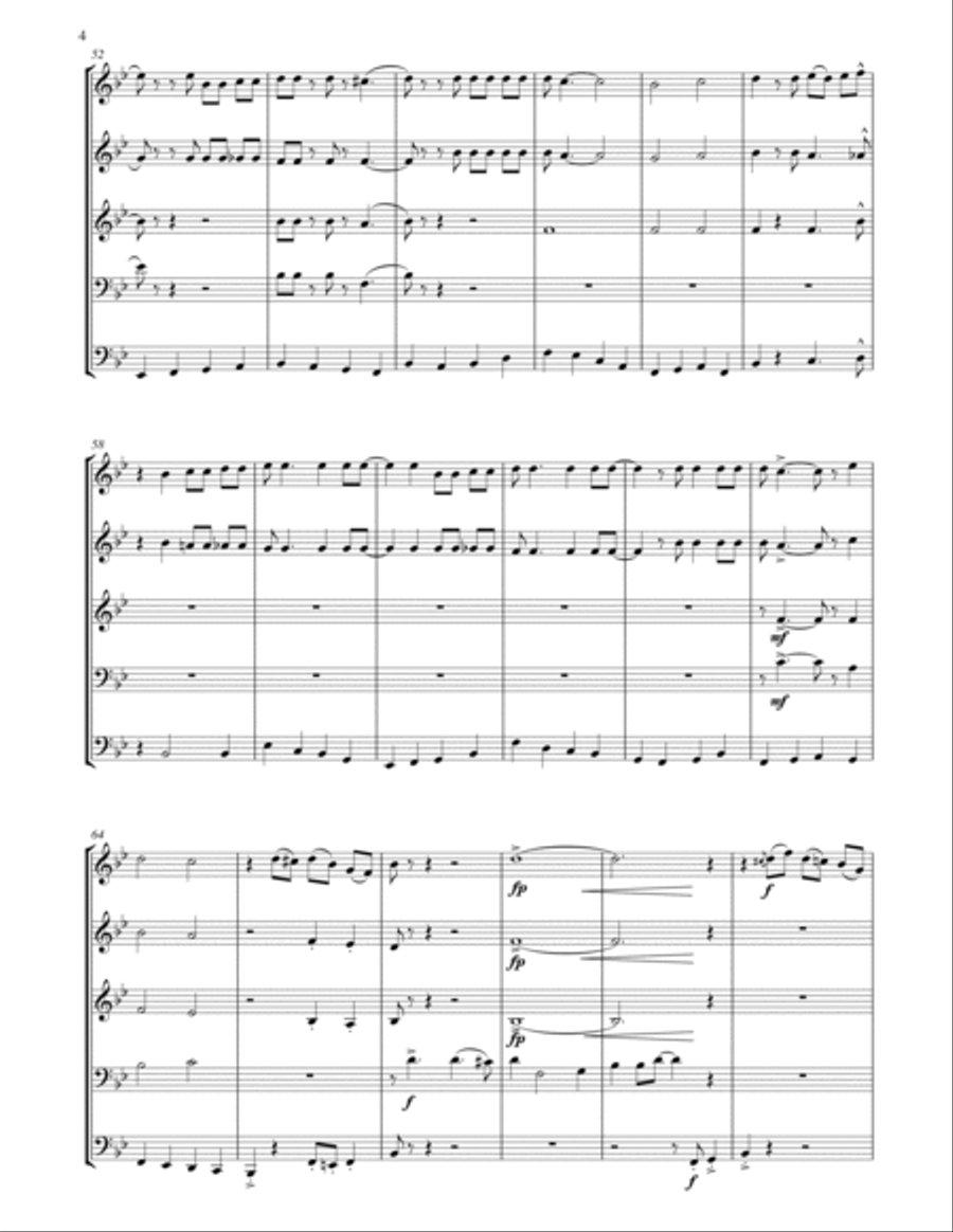 Down By The Riverside (brass quintet) Down By The Riverside (brass quintet) Brass Quintet scores gallery preview page 5
