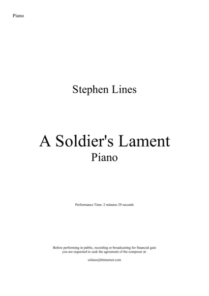 A Soldier's Lament - piano image number null