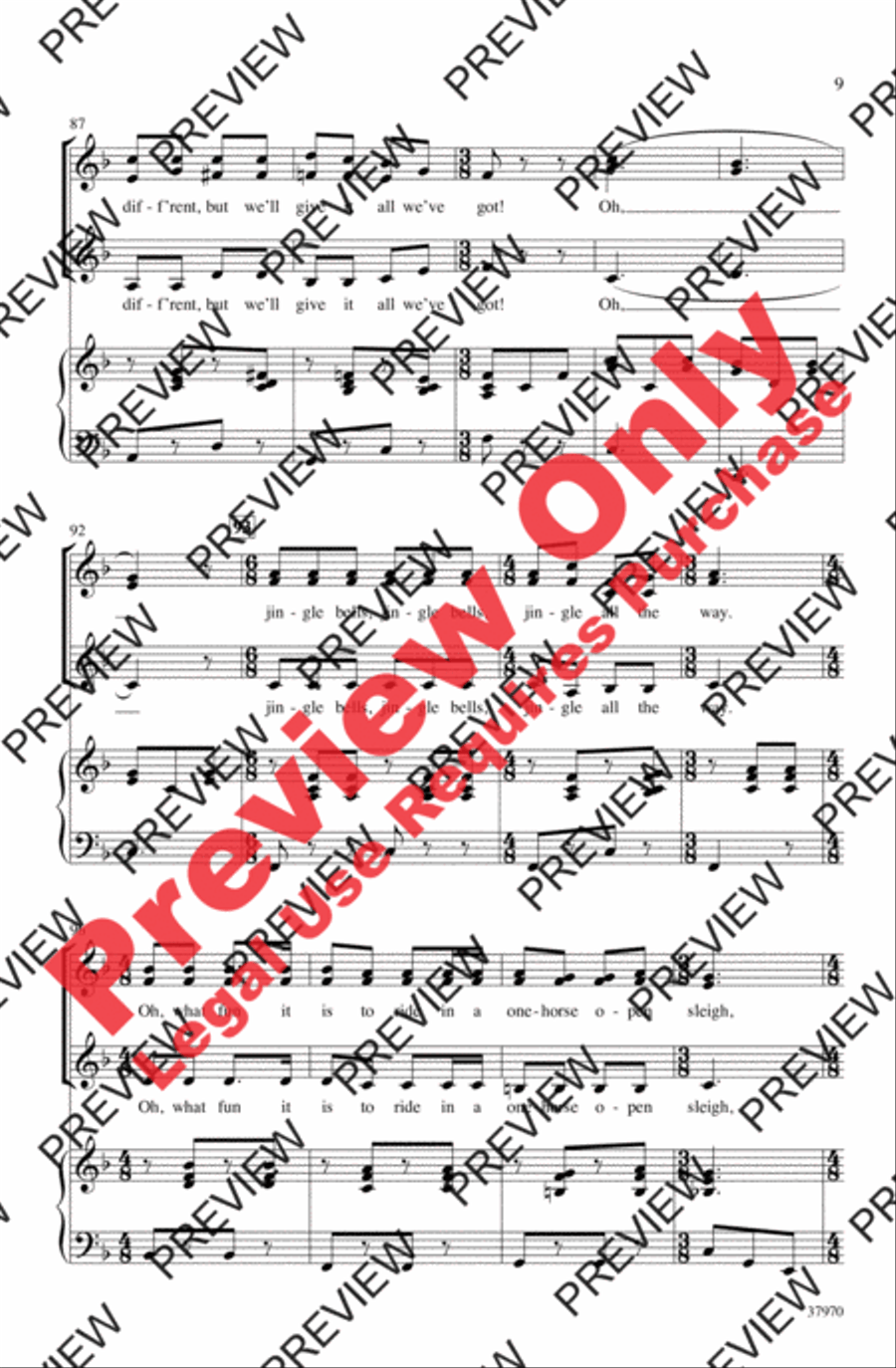 Jingle Bells (Sort Of) Women's Choir scores gallery preview page 9
