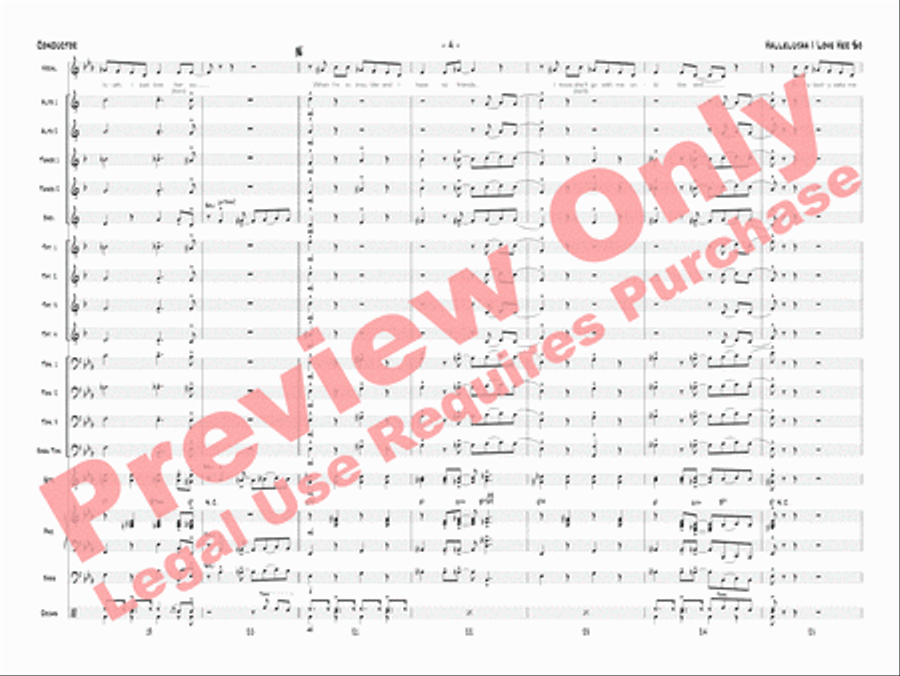Hallelujah I Love Her So Jazz Ensemble scores gallery preview page 7