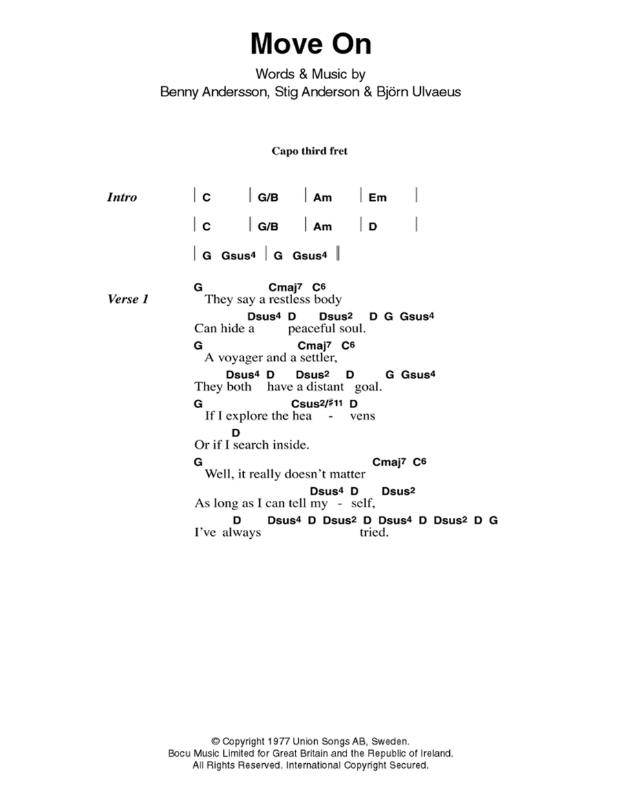 Move On Acoustic Guitar scores gallery preview page 1