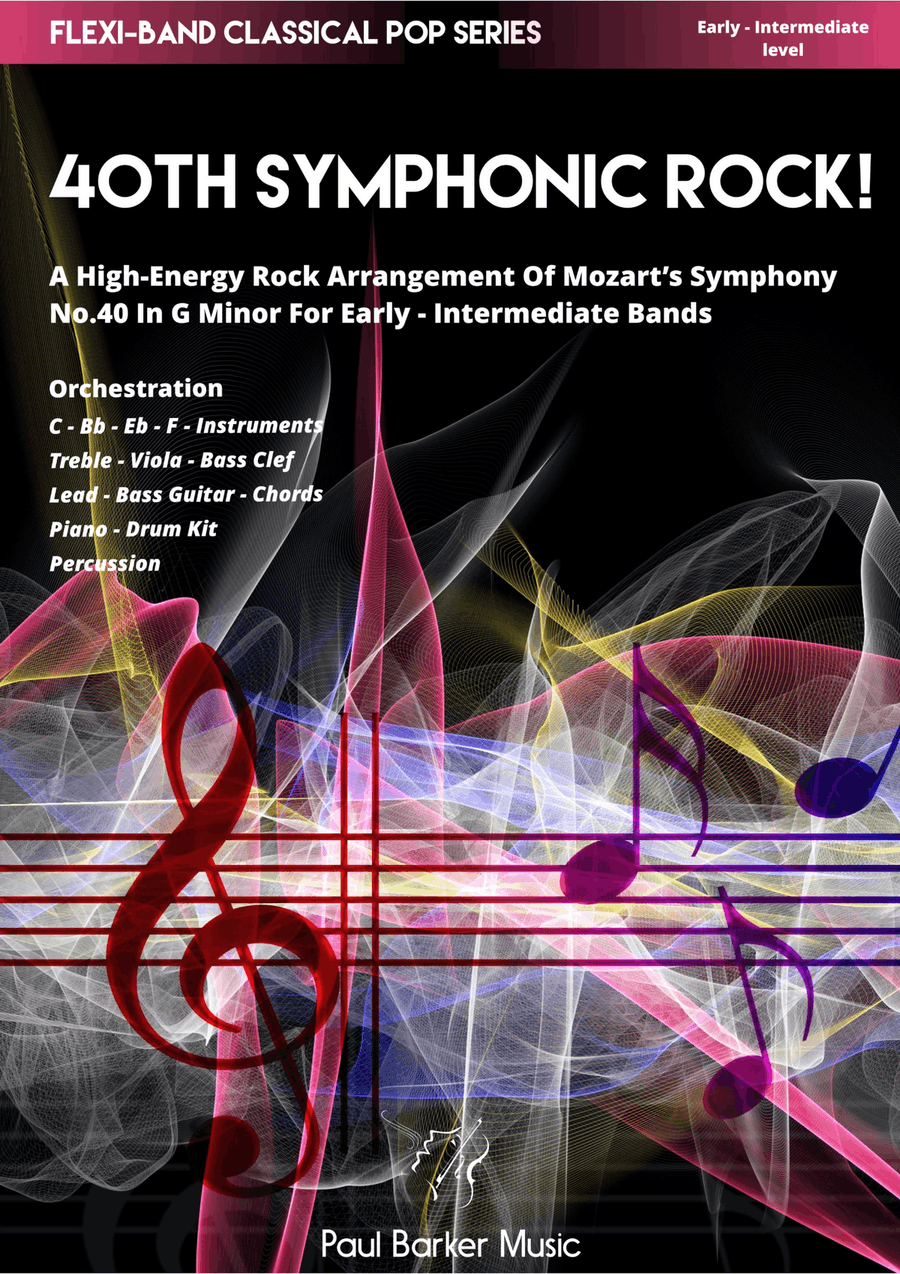 Mozart's 40th Symphonic Rock! (Flexible Instrumentation) Concert Band scores gallery preview page 1
