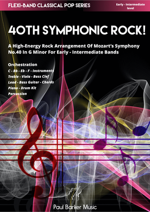 Book cover for Mozart's 40th Symphonic Rock! (Flexible Instrumentation)