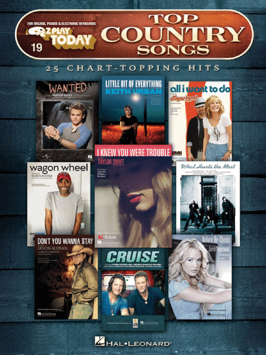 Top Country Songs Electronic Keyboard scores gallery preview page 1