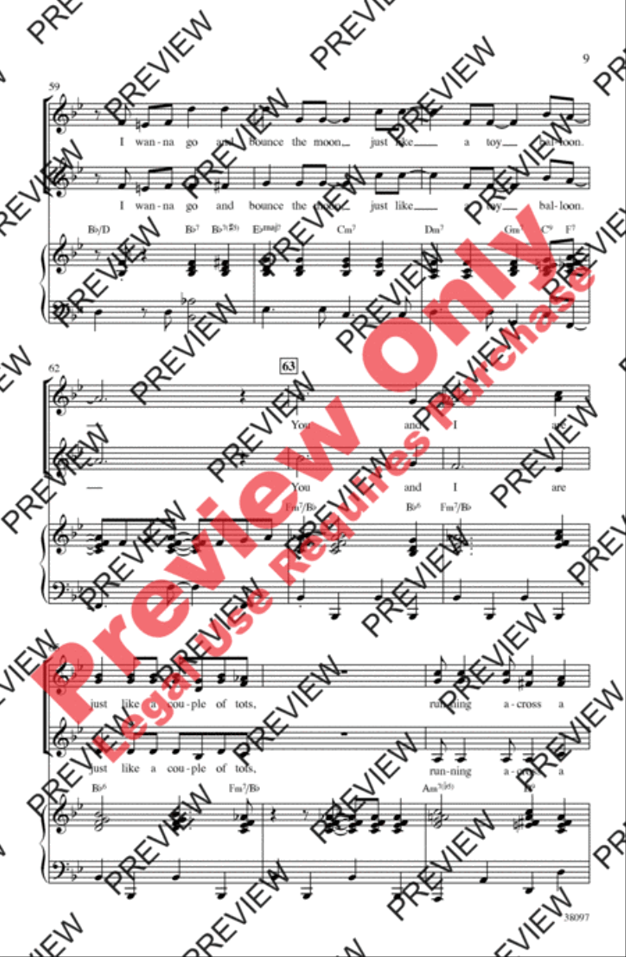 You Make Me Feel So Young Women's Choir scores gallery preview page 9