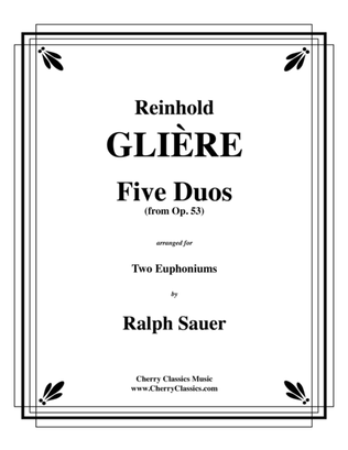 Book cover for Five Duos from Op. 53 for Two Euphoniums