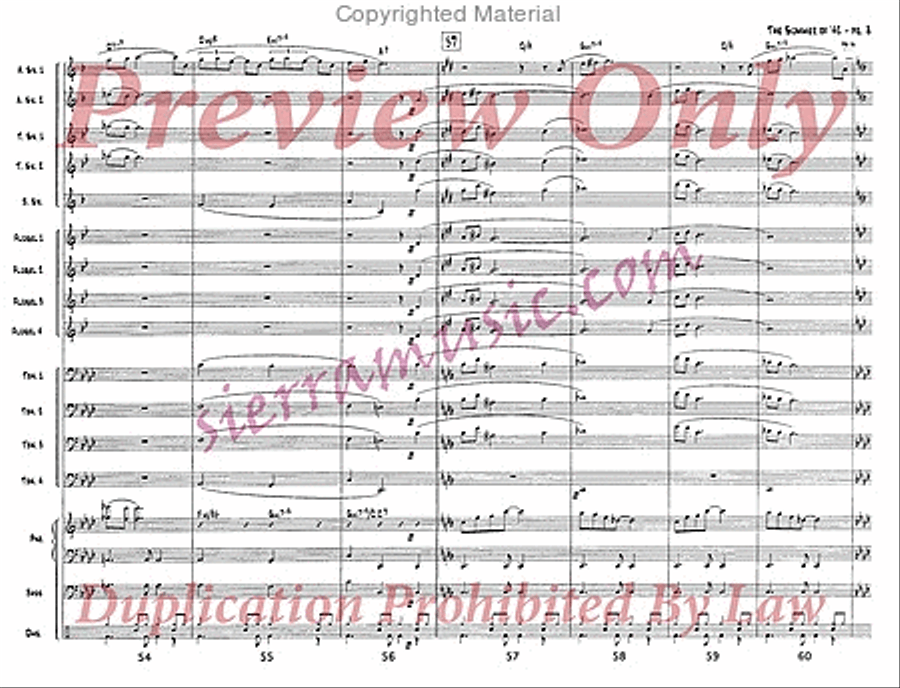 Theme from the Summer of '42 Jazz Ensemble scores gallery preview page 9