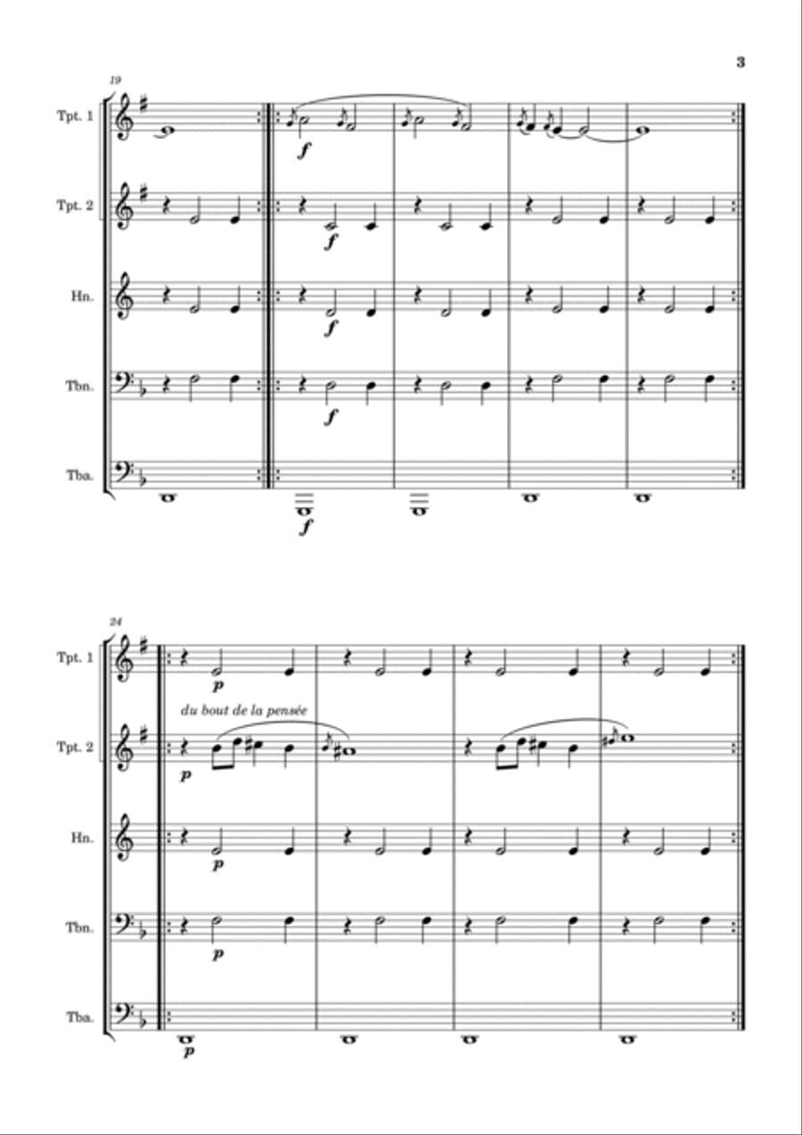 Gnossienne No. 1 – for Brass Quintet Brass Quintet scores gallery preview page 3