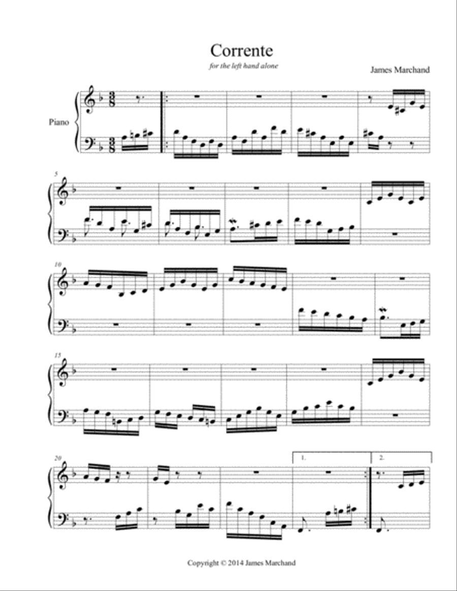 Corrente for the left hand alone