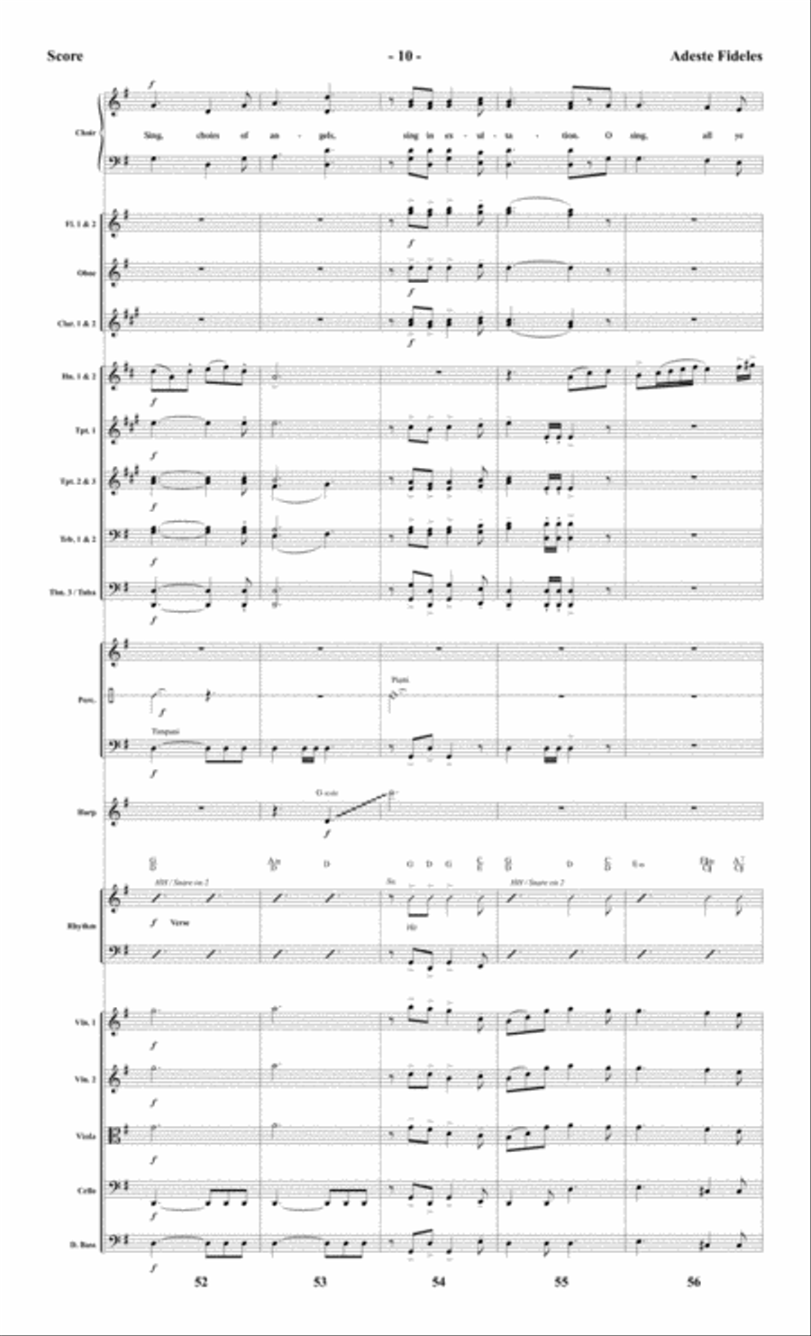 Adeste Fideles - Orchestral Score and Parts Choir scores gallery preview page 12