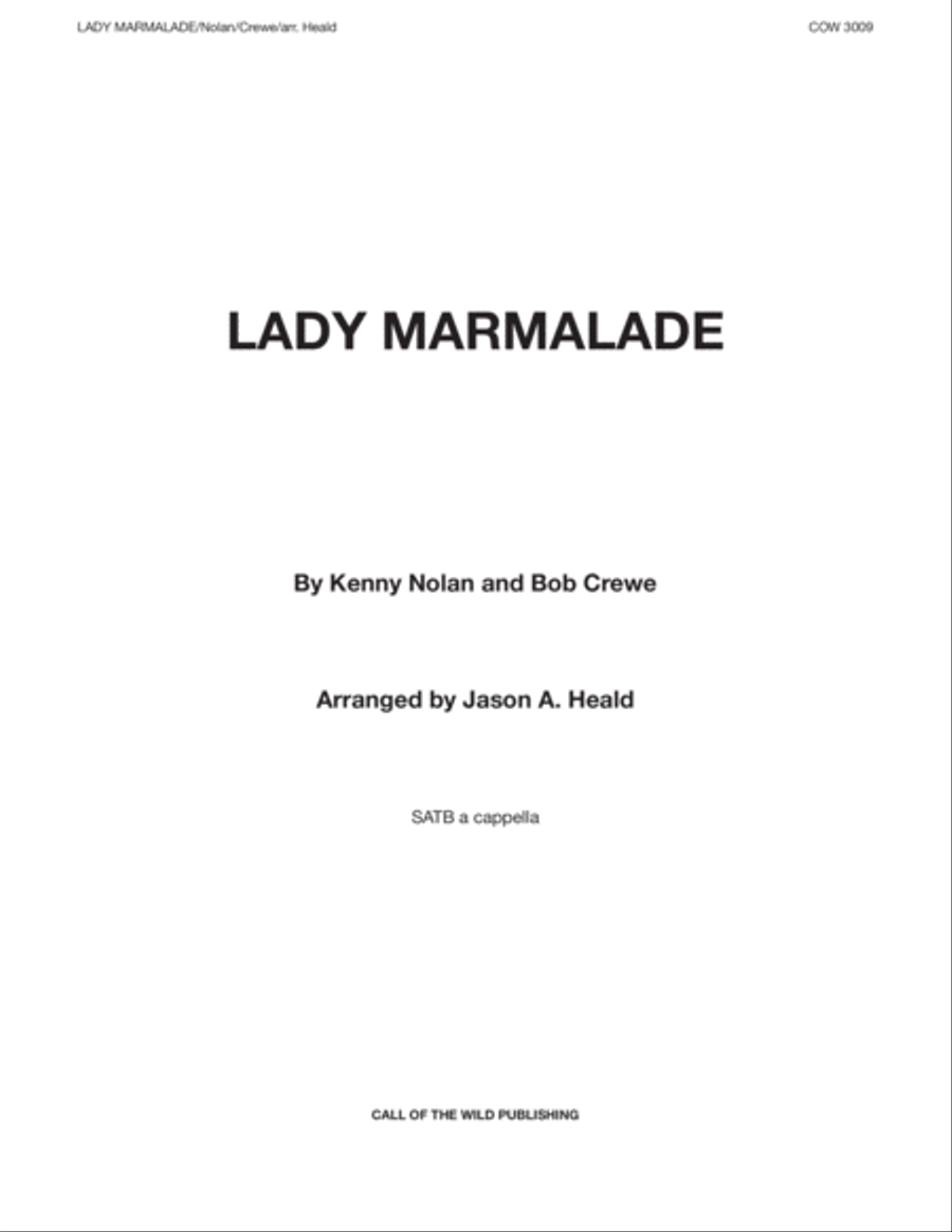 Lady Marmalade image number null