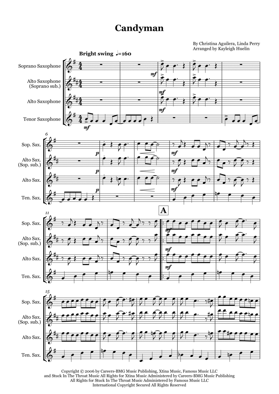 Candyman Woodwind Trio scores gallery preview page 1
