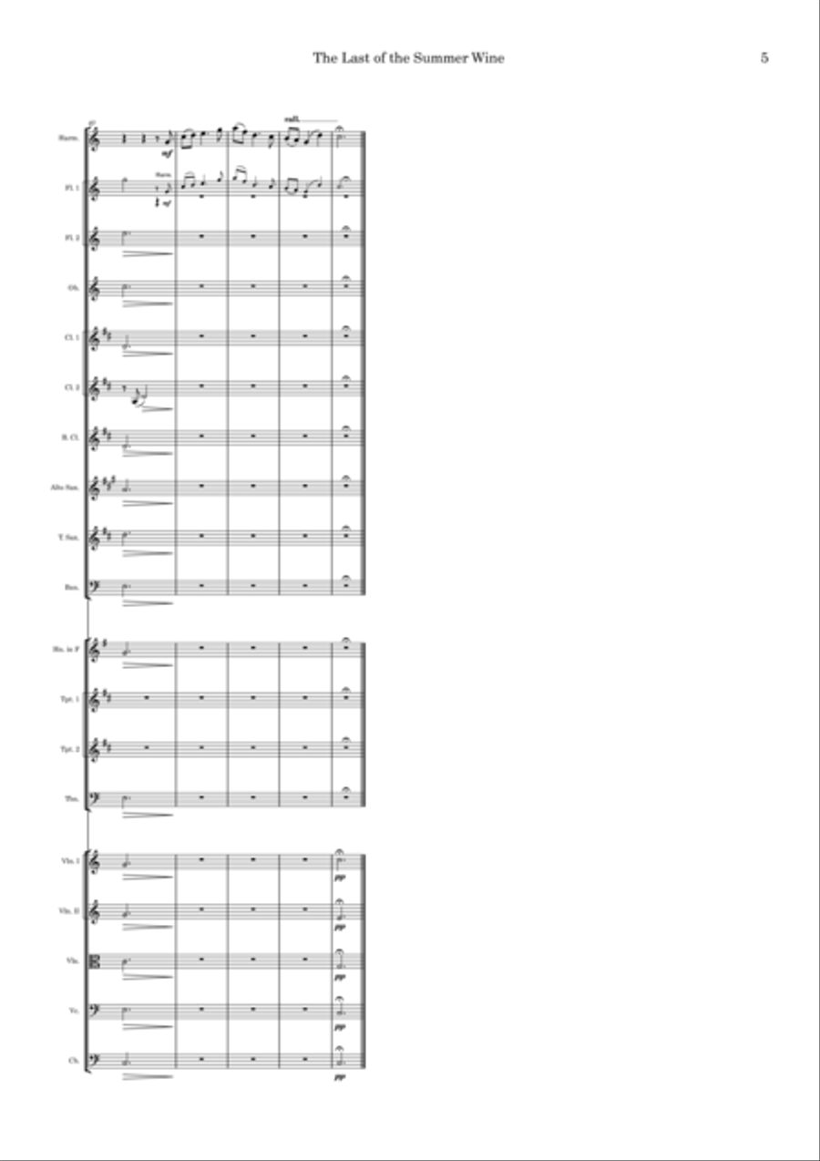 Last Of The Summer Wine Theme Full Orchestra scores gallery preview page 5