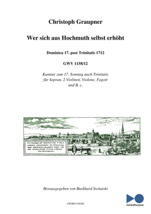 Book cover for Graupner Christoph Cantata Wer sich aus Hochmuth selbst erhöht GWV 1158/12