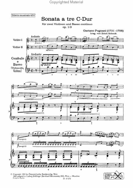 Sonata a tre C-Dur op. 1 / 3