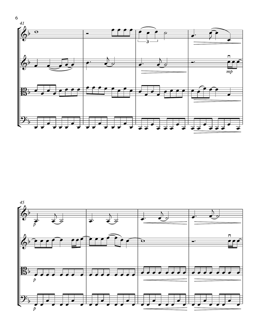 The Best (simply The Best) String Quartet scores gallery preview page 6