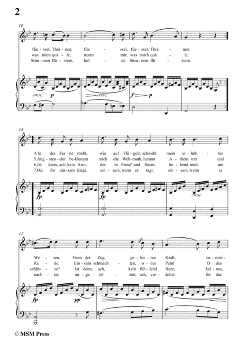 Schubert-Das Sehnen,Op.172 No.4,in g minor,for Voice&Piano image number null