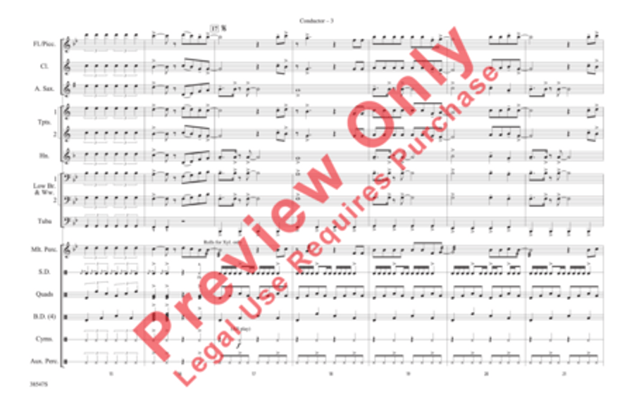 The Edge of Glory Marching Band scores gallery preview page 4