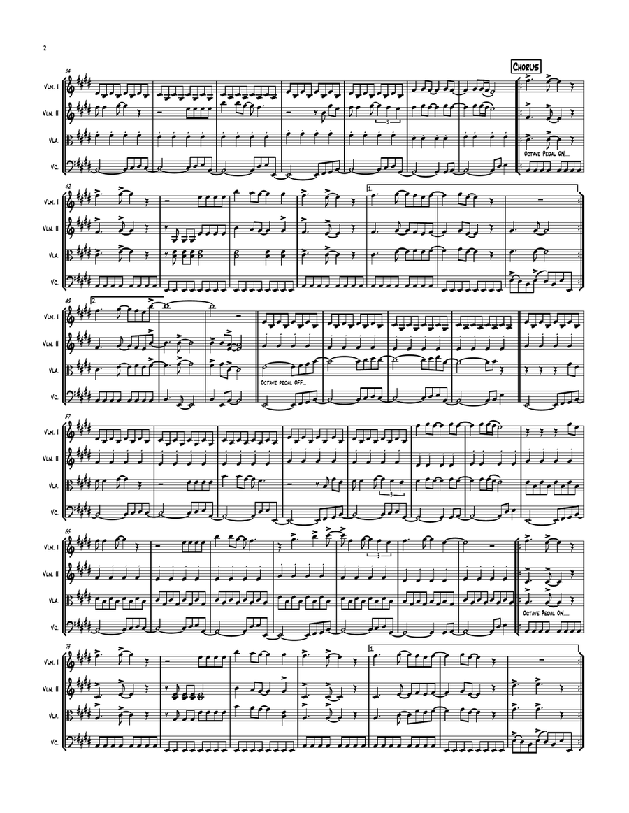 Don't Stop Believin' String Quartet scores gallery preview page 2