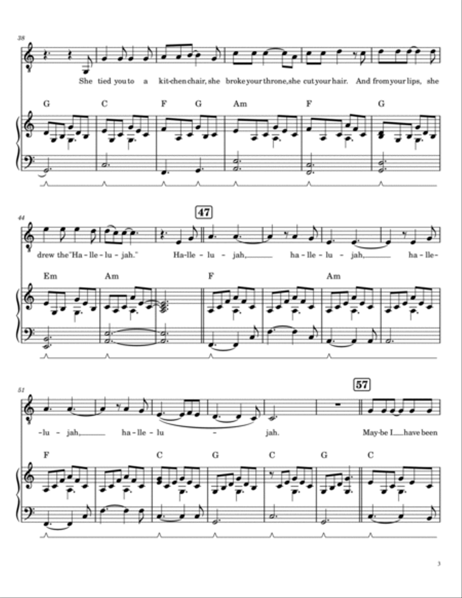 Hallelujah A Cappella scores gallery preview page 3