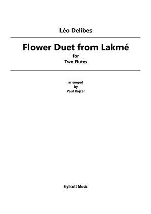 Book cover for Flower Duet from Lakme (Two Flutes)