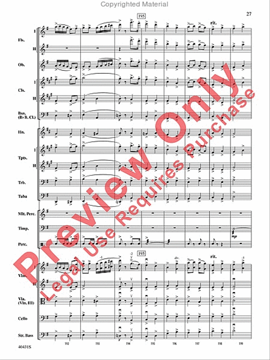 Leroy Anderson's Irish Suite, Part 2 (Themes from) Full Orchestra scores gallery preview page 28