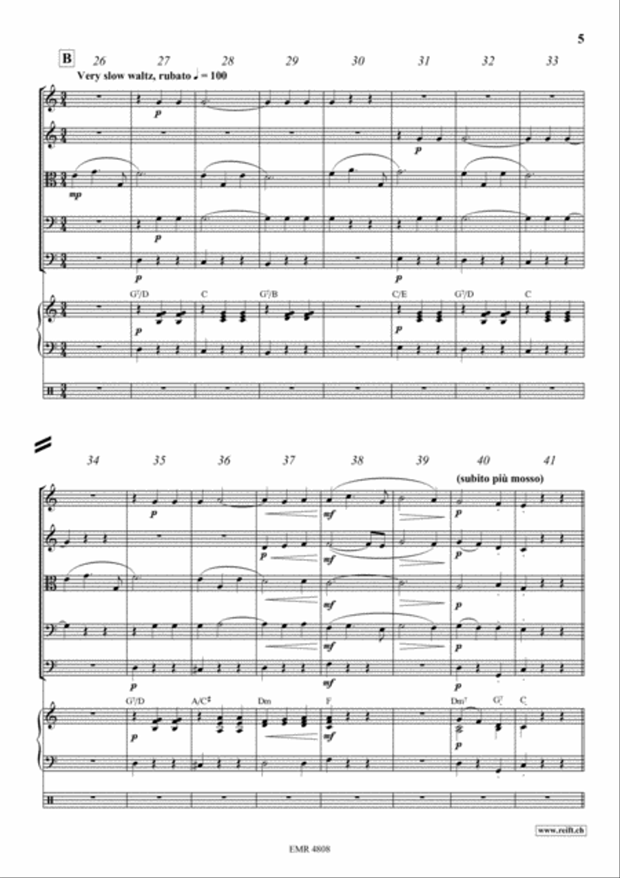 Emperor Waltz String Orchestra scores gallery preview page 5