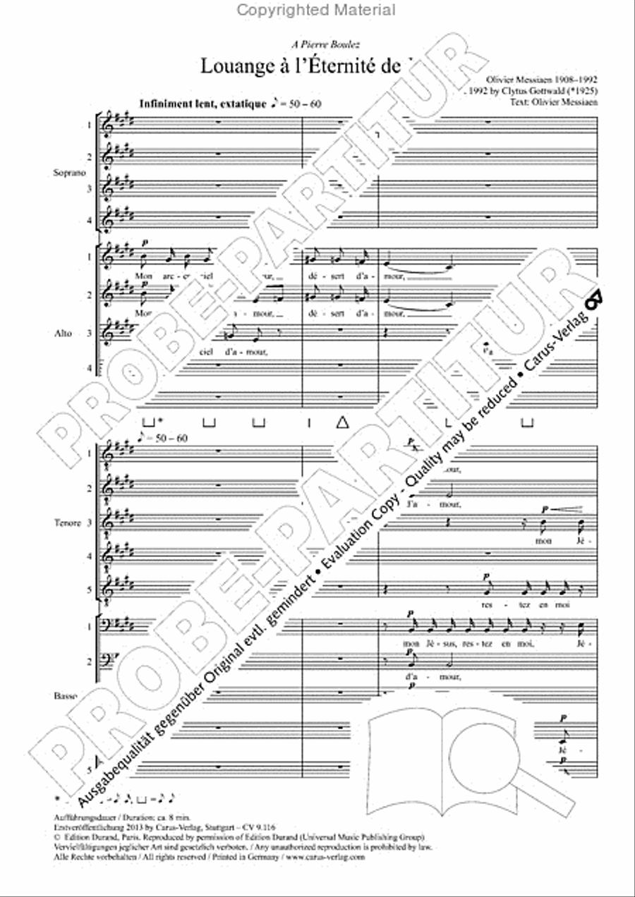 Louange a l'eternite de Jesus Choir scores gallery preview page 5