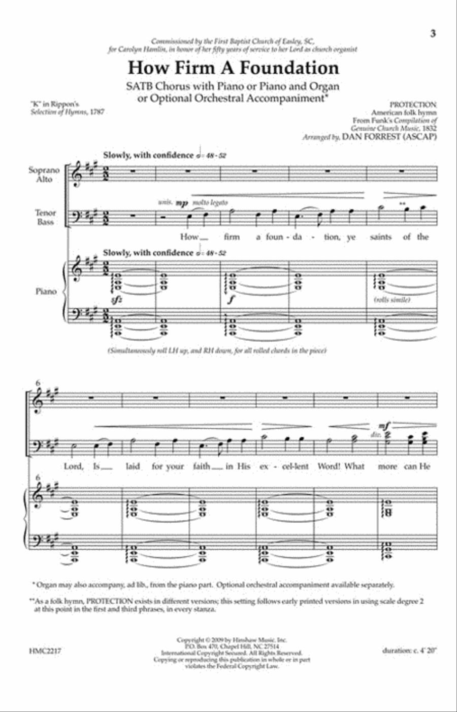 How Firm a Foundation 4-Part scores gallery preview page 2