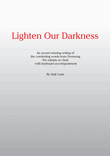 Lighten Our Darkness - An award winning setting of the comforting words from Evensong image number null