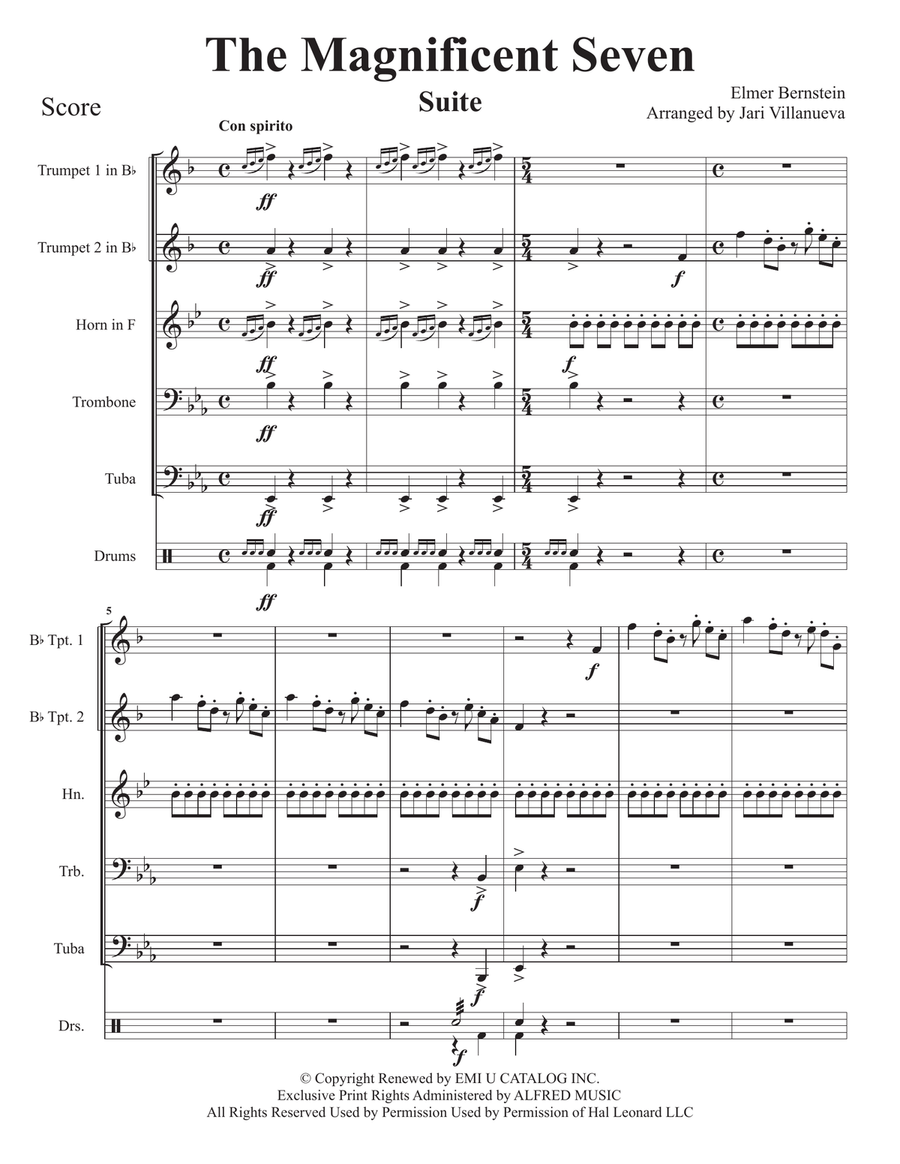 The Magnificent Seven Small Ensemble scores gallery preview page 2