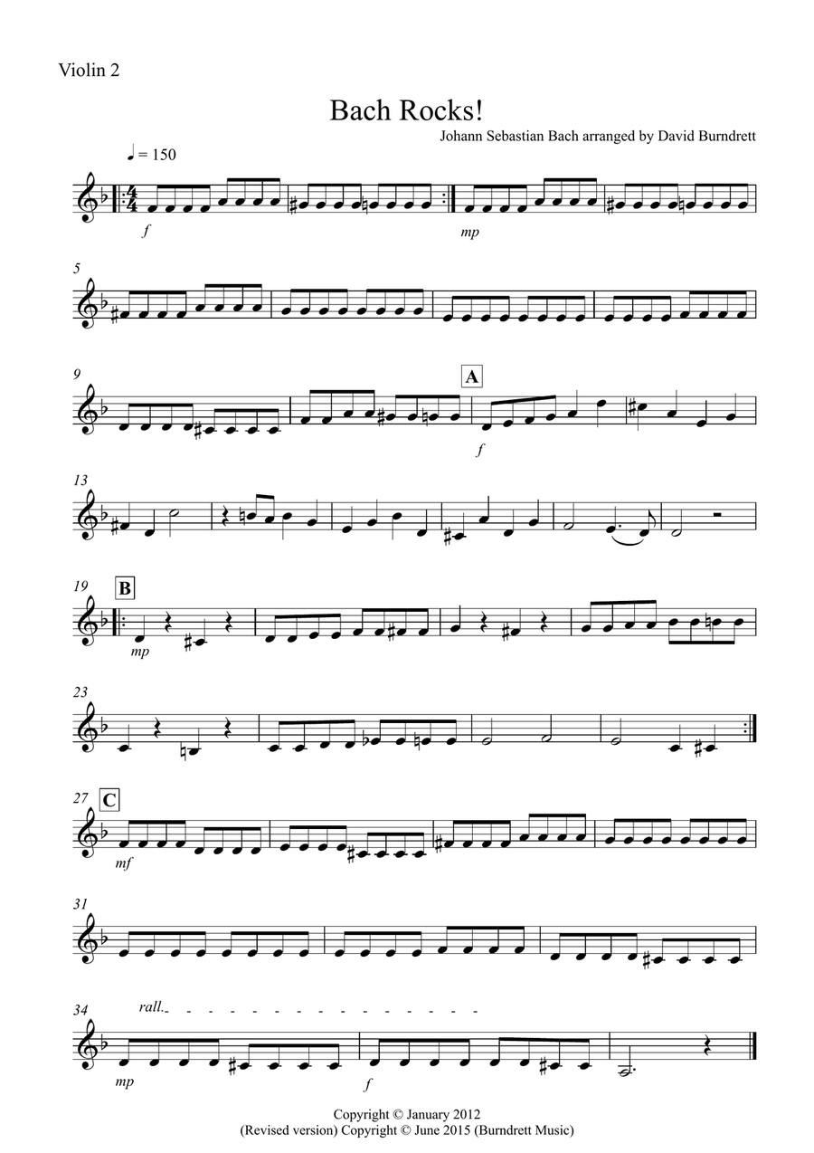 Bach Rocks! for String Orchestra Bach Rocks! for String Orchestra String Quartet scores gallery preview page 5