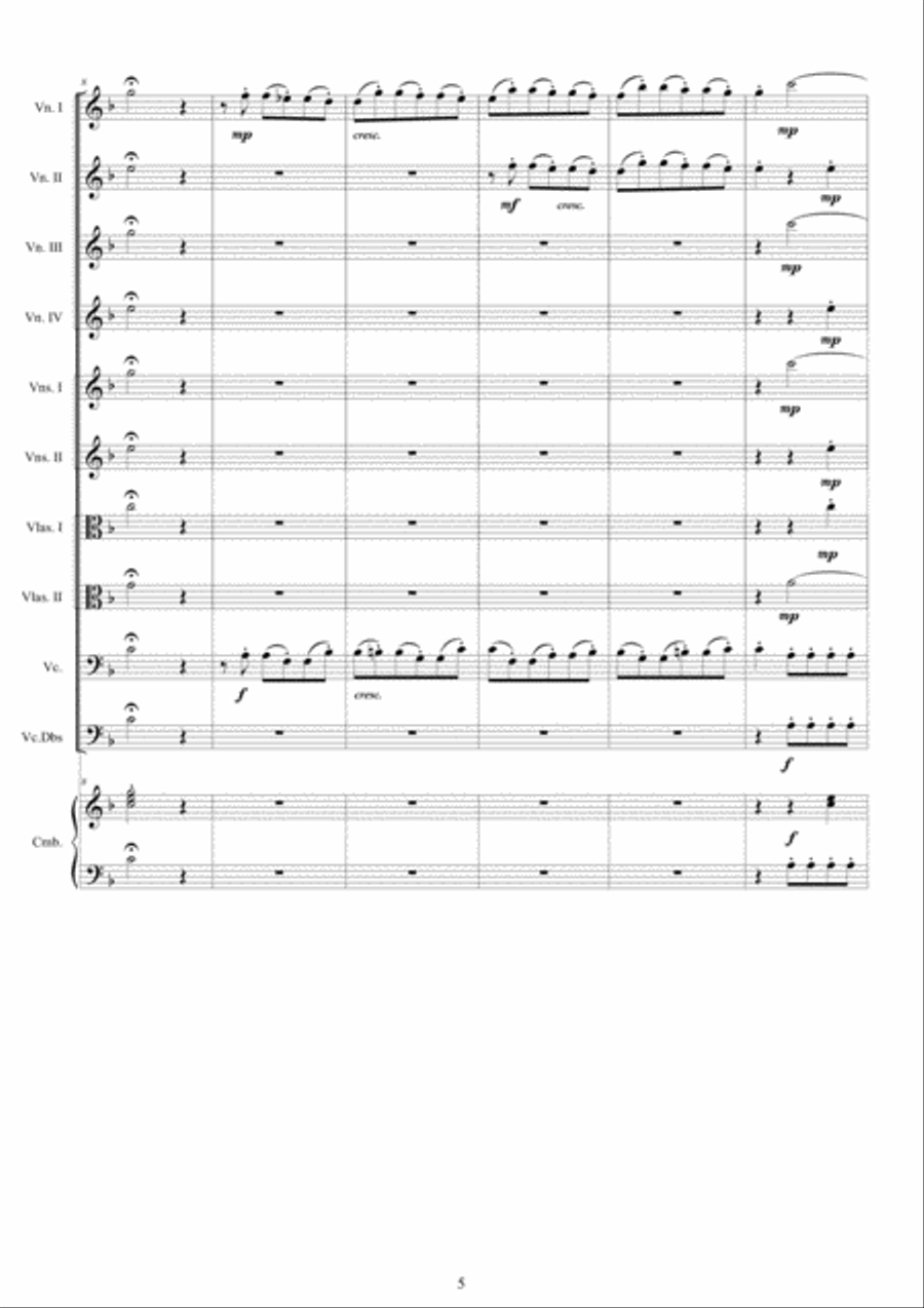 Vivaldi - L'Estro Armonico Op.3 Book 2 - 6 Concertos for Violins, Cello, Strings and Harpsichord String Orchestra scores gallery preview page 5