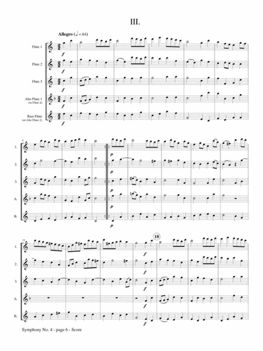 Symphony No. 4 for Flute Choir