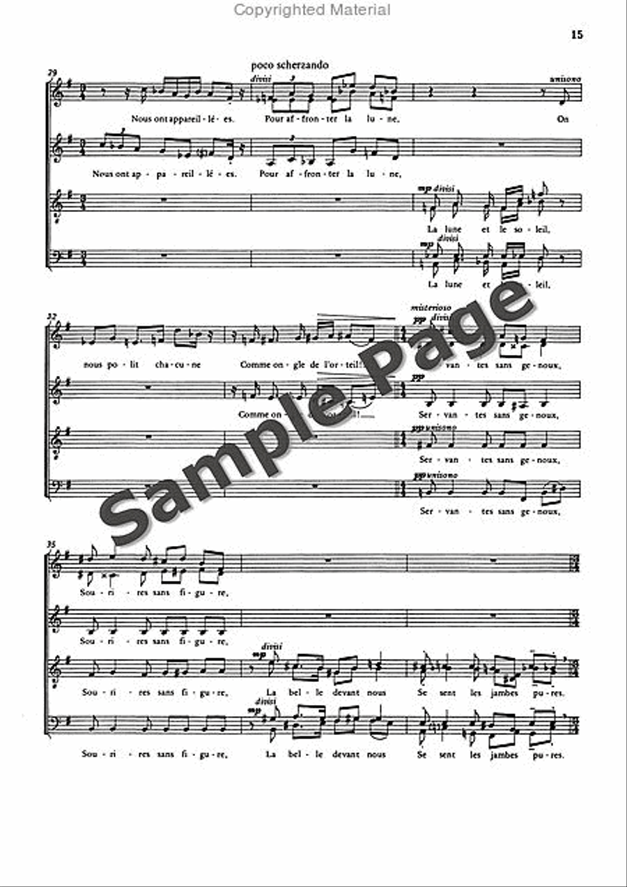 3 Poemes of Paul Valery 3 Poemes of Paul Valery SSAATTBB scores gallery preview page 16