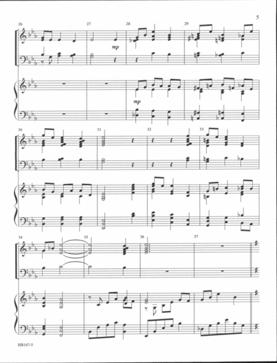 The Lord's My Shepherd - full score Handbell Choir scores gallery preview page 4