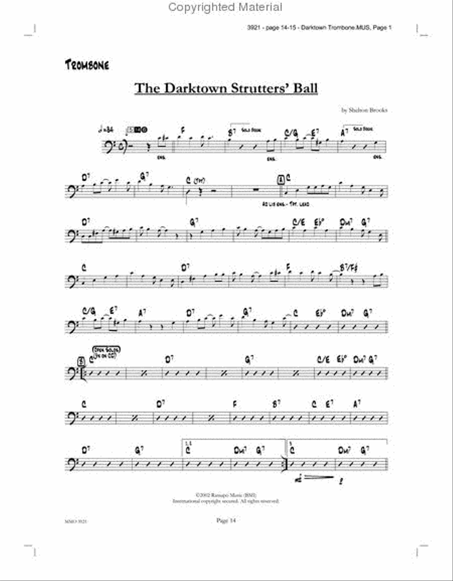 Chicago-Style Jam Session - Traditional Jazz Series Trombone Solo scores gallery preview page 2