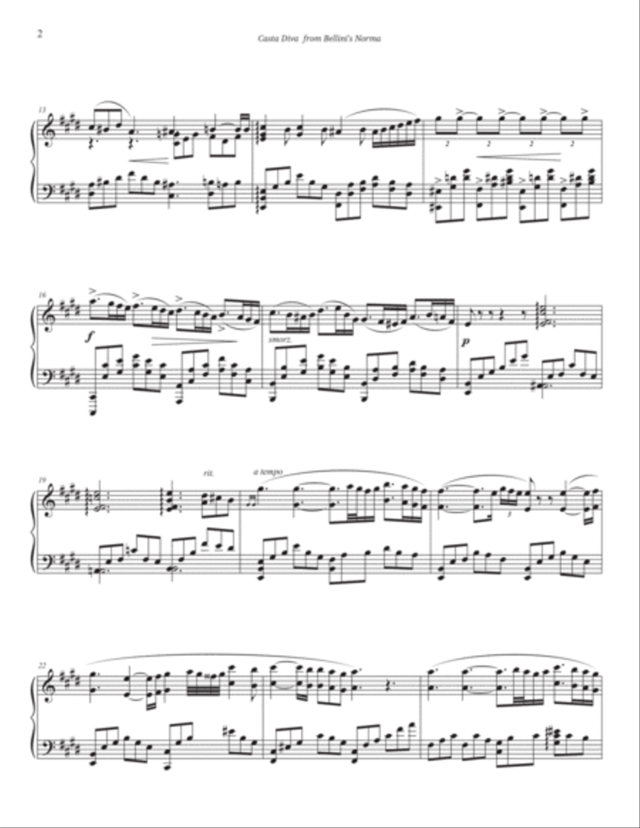 Casta Diva from Norma Piano Solo scores gallery preview page 2