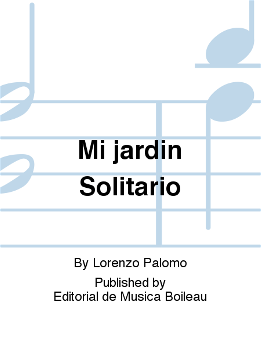 Mi jardin Solitario Voice scores gallery preview page 1